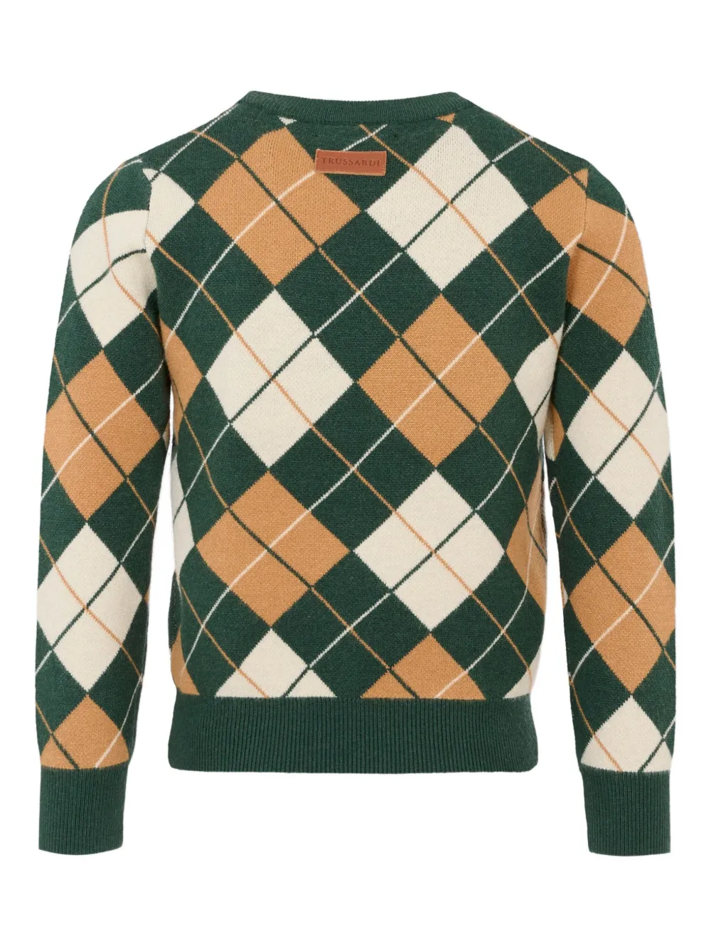 TRUSSARDI JUNIOR diamond-pattern knit Groen