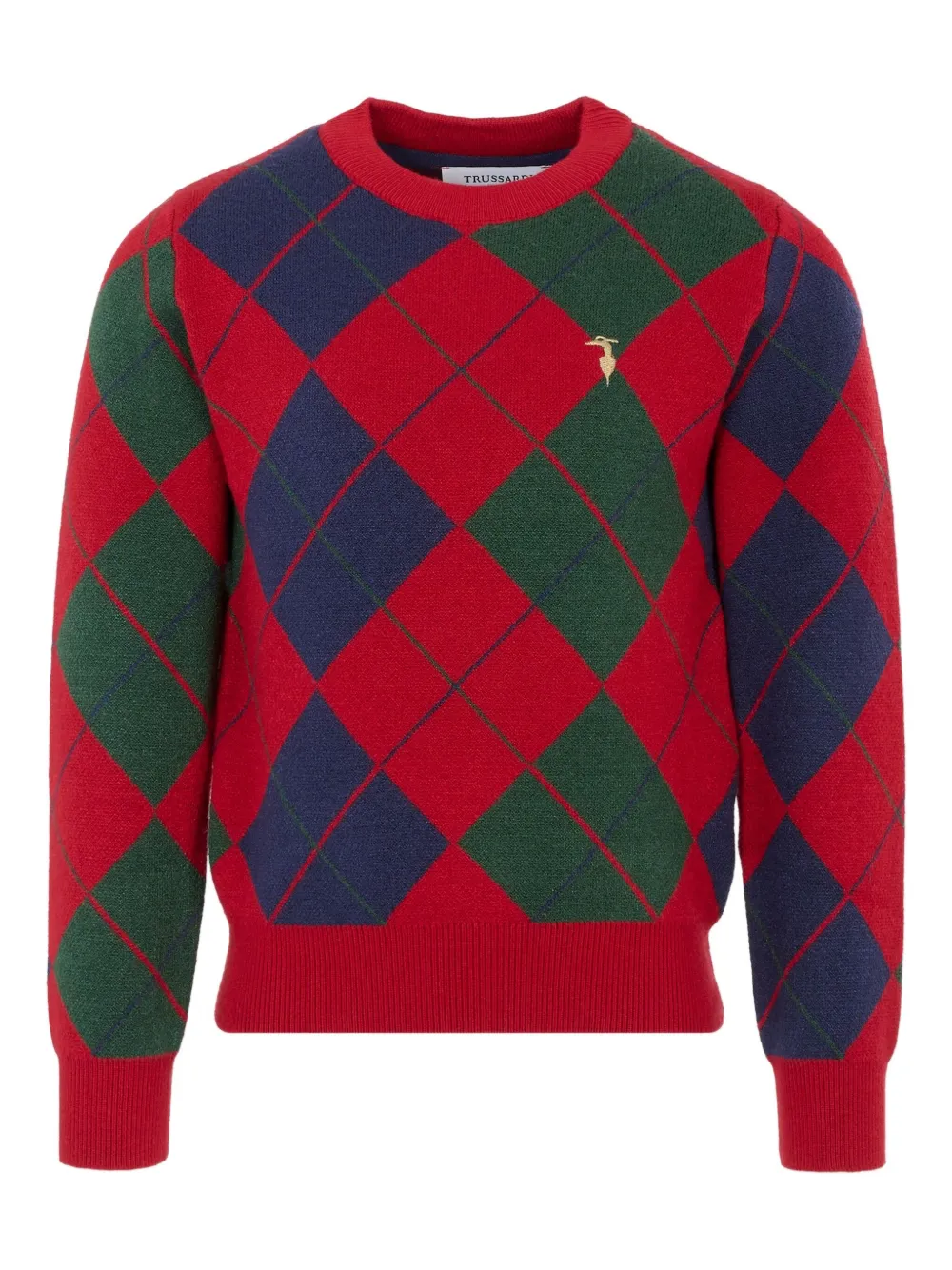 TRUSSARDI JUNIOR diamond-pattern knit Rood