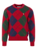 TRUSSARDI JUNIOR diamond-pattern knit - Red
