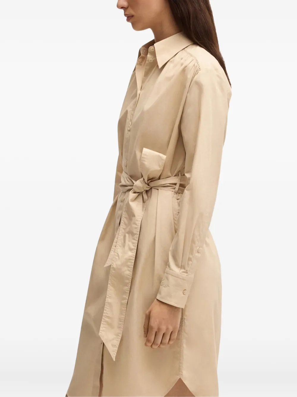 BOSS belted shirt dress - Beige