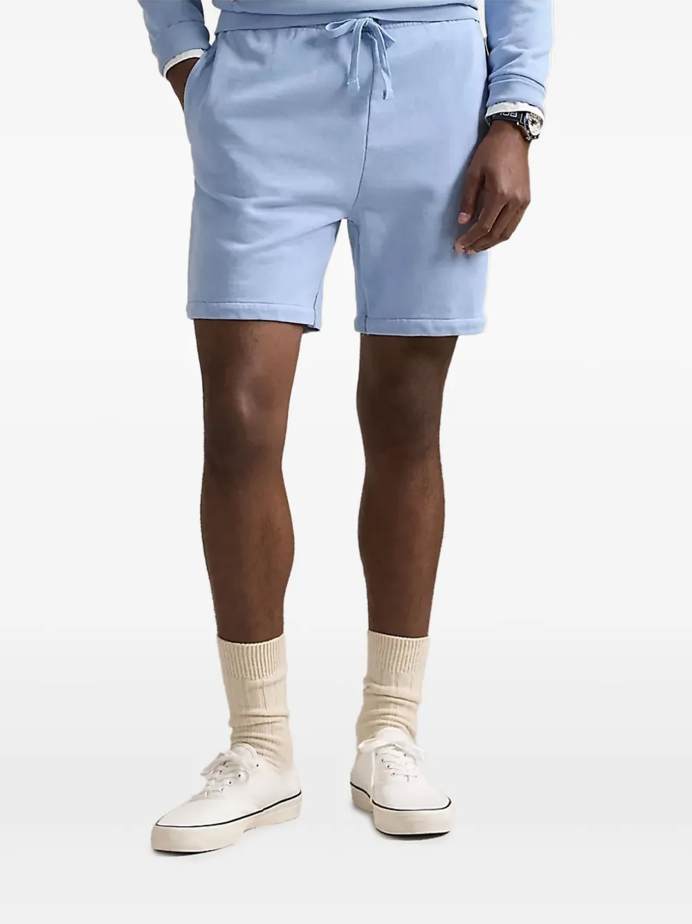 drawstring track shorts