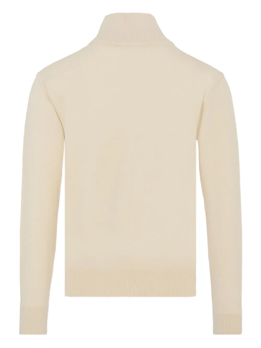 TRUSSARDI JUNIOR roll-neck embroidered turtleneck Beige