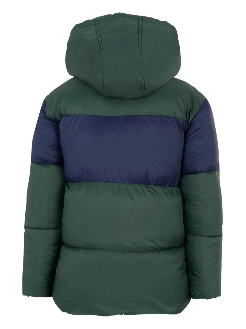 TRUSSARDI JUNIOR hooded colour-block padded coat Groen