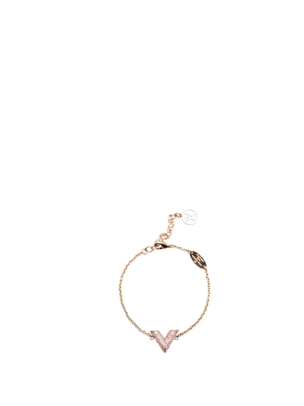 Louis Vuitton Pre-Owned 2015 Rose Gold Crystal Essential V Supple Louis Vuitton Pre-Owned 2015 Rose Gold Crystal Essential V Supple