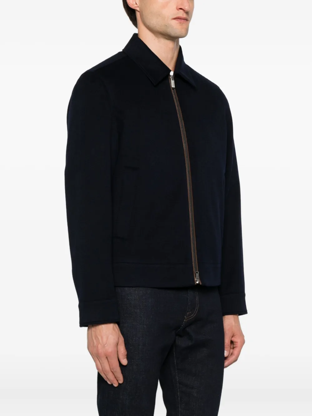 Paul & Shark Zip-fastening Wool Jacket In Black