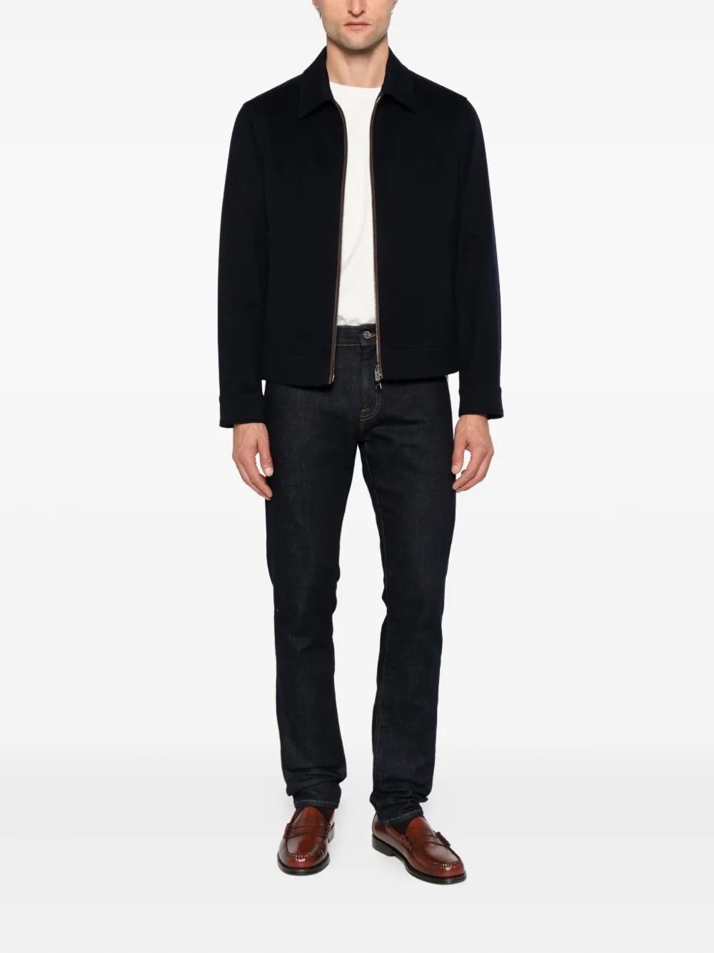 Paul & Shark Zip-fastening Wool Jacket In Black