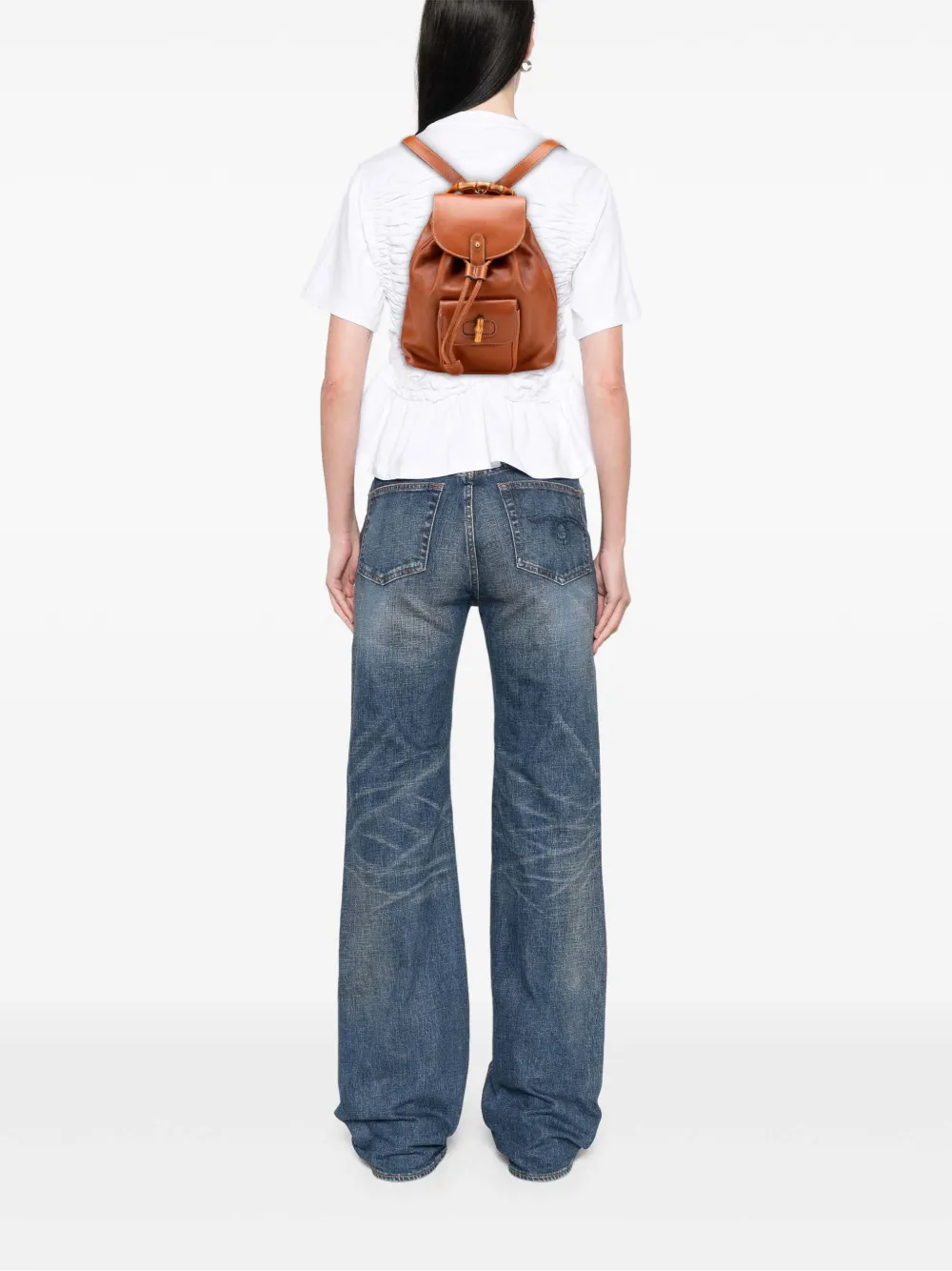 Gucci Pre-Owned 20th Century Leather Bamboo backpack | Pre-Owned | Image 2
