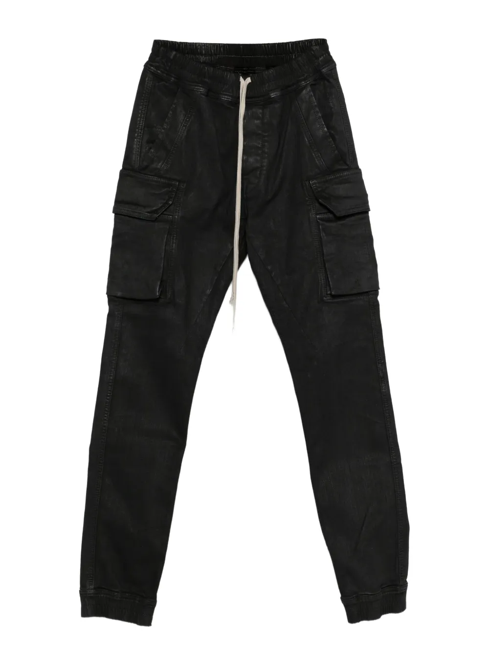 Rick Owens Drkshdw Drawstring Cargo Trousers In Black