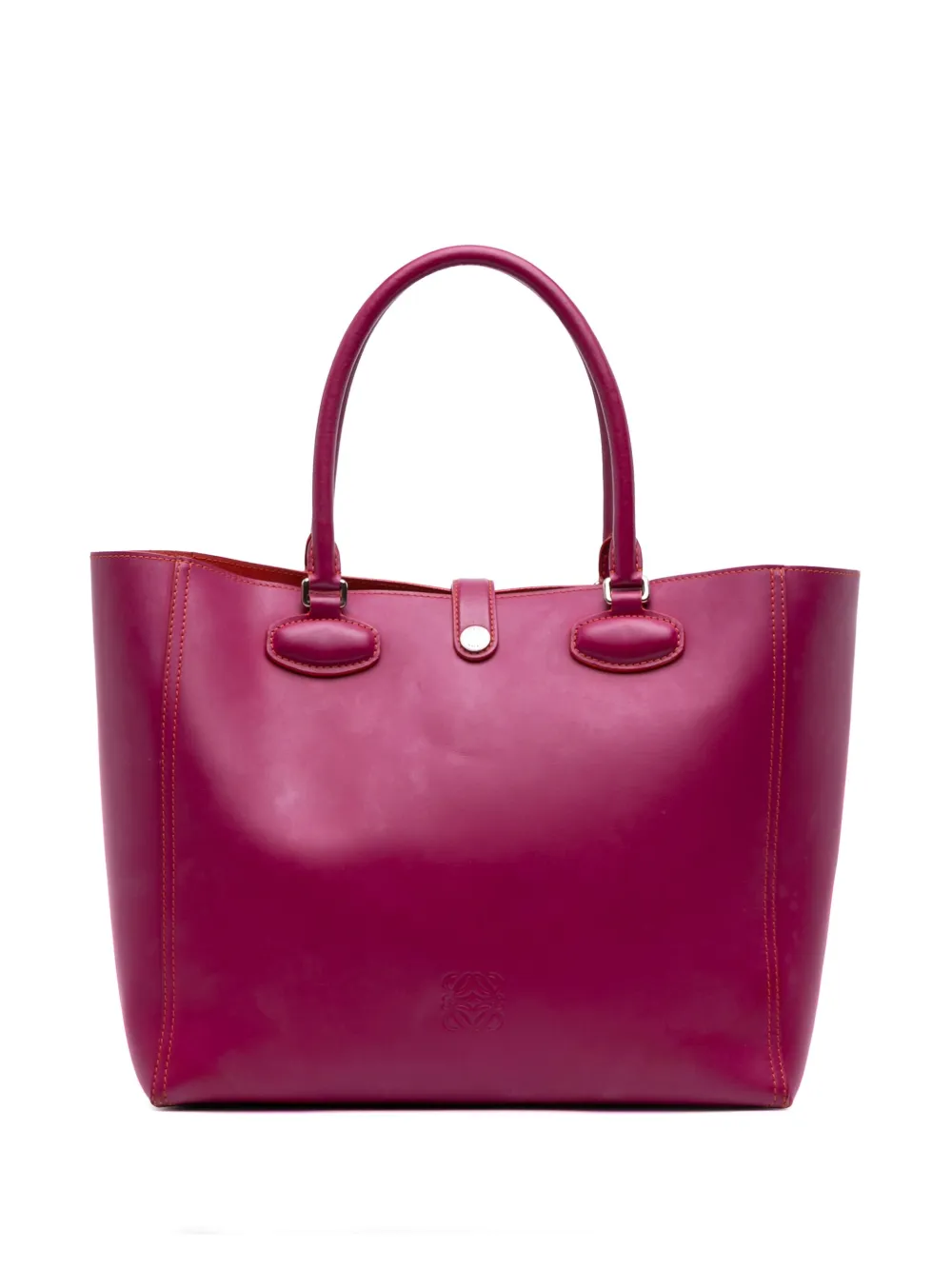 Pre-owned Loewe 2013 Leather Leo Tote Bag In Pink