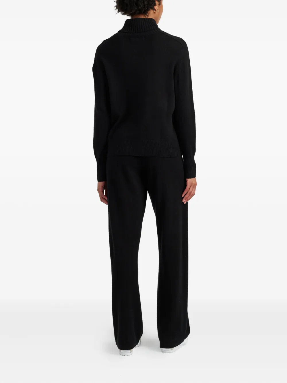 Chinti & Parker Roll-neck Ribbed Sweater In Black