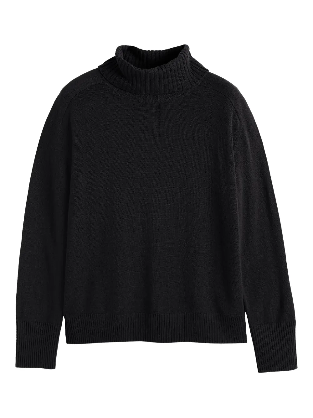 Chinti & Parker Roll-neck Ribbed Sweater In Black