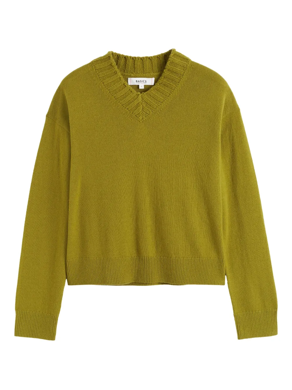 Chinti & Parker Ribbed V-neck Sweater In Green