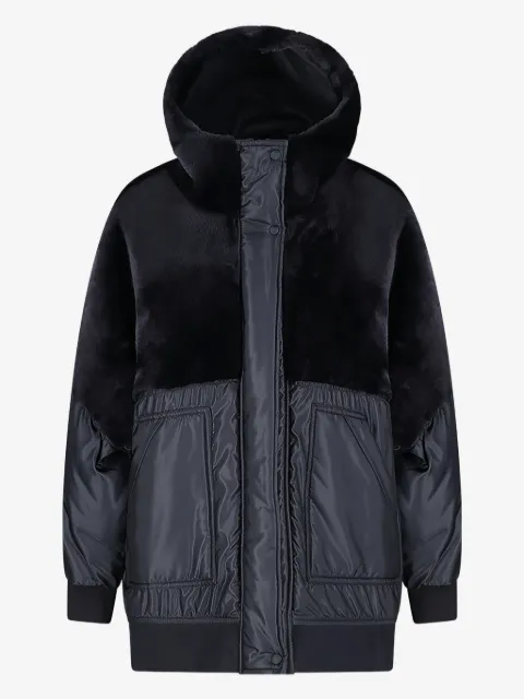 Blancha hooded panelled coat