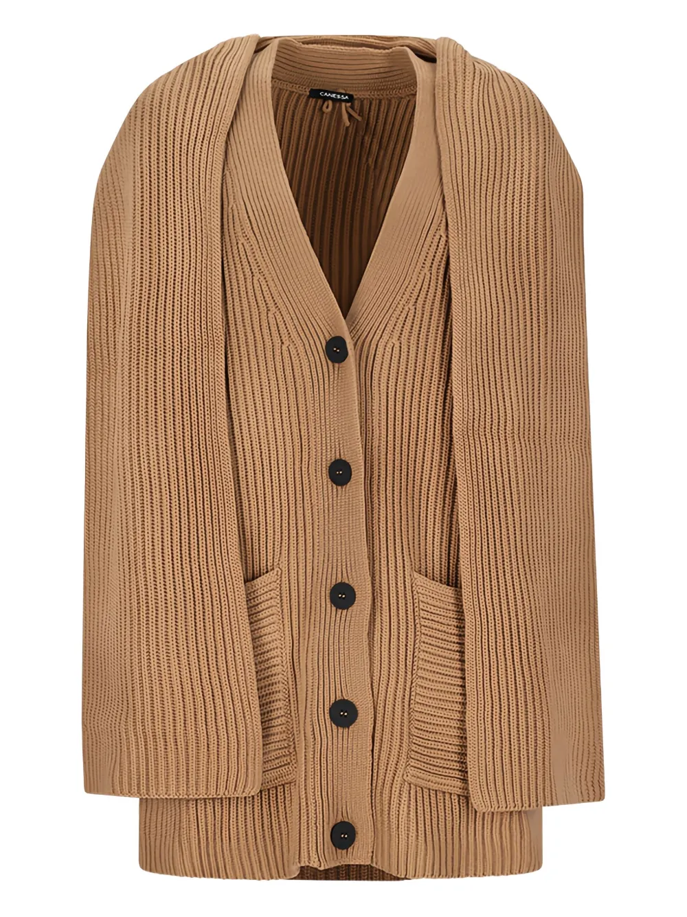 Canessa ribbed cardigan | Brown | Image 1