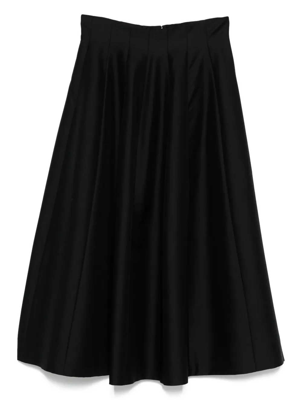 Alberta Ferretti pleated midi skirt Zwart