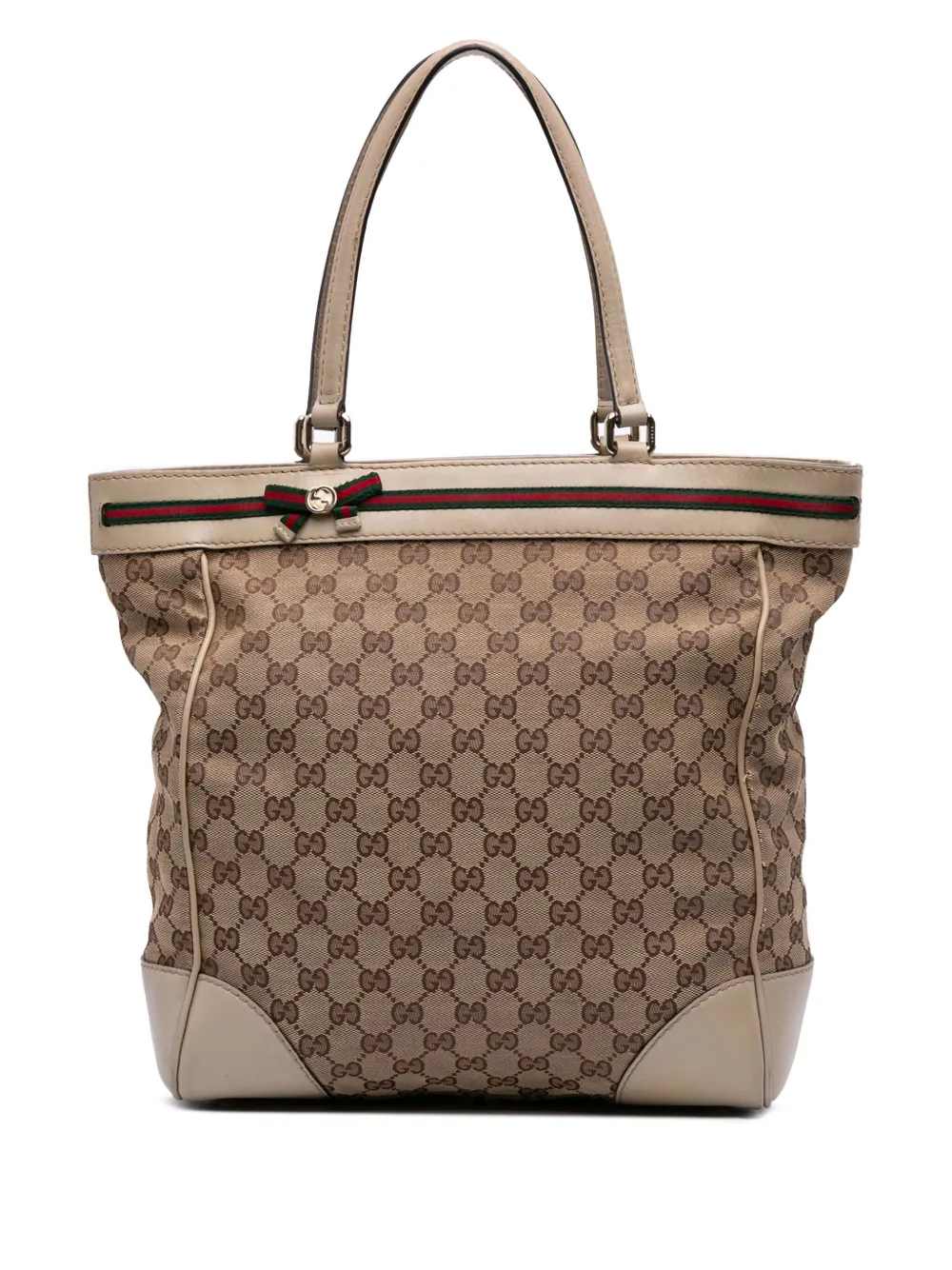 Pre-owned Gucci 2016-2025 Gg Canvas Mayfair Tote Bag In Brown