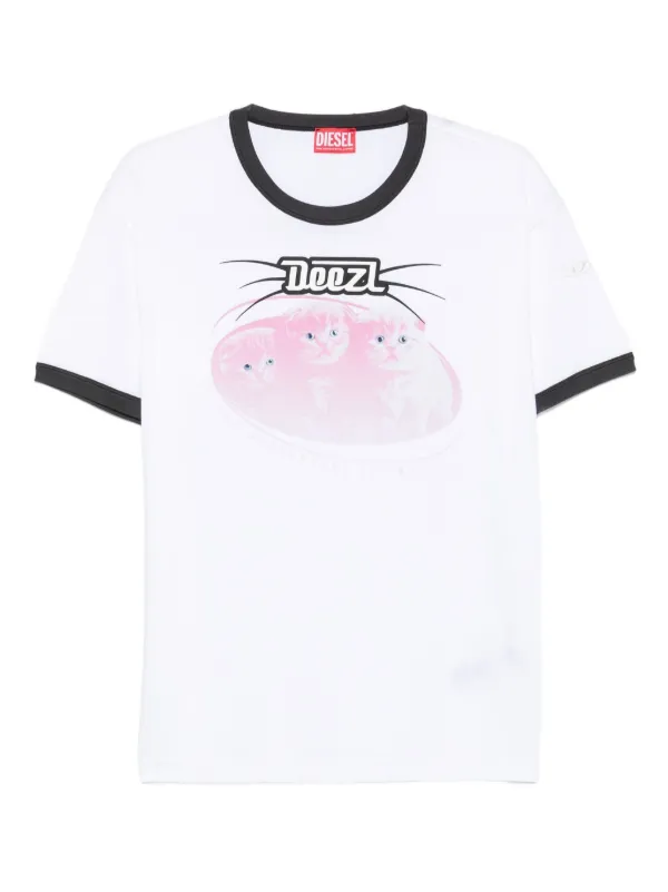 DIESEL グラフィックプリント Tシャツ DIESEL (ディーゼル) スパイラル グラフィック プリント クルー