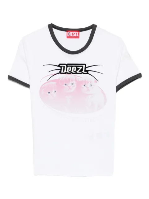 Diesel playera con gato gráfico