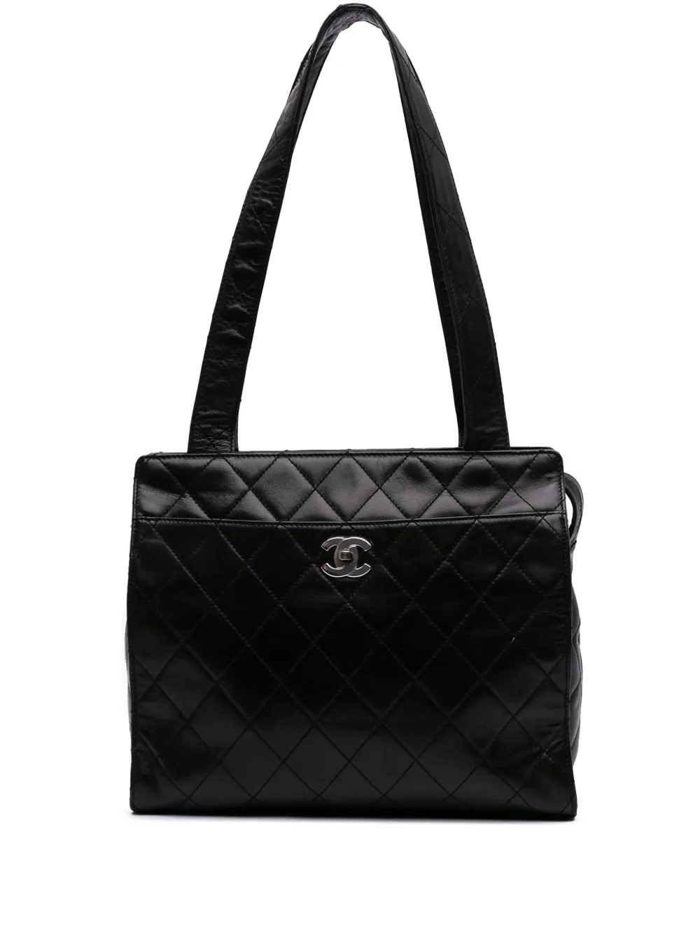 CHANEL Pre-Owned 1996-1997 CC Quilted Lambskin shoulder bag | Black | Image 1