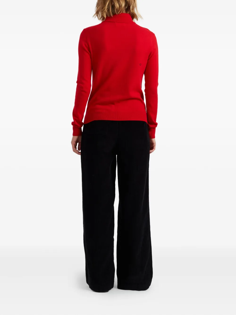 Chinti & Parker Wool-cashmere Top Hat Snoopy Sweater In Red