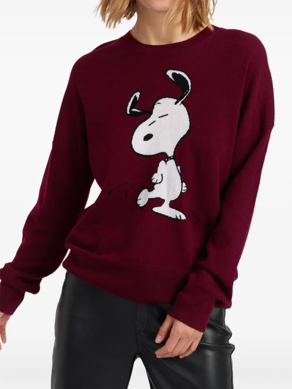 Chinti & Parker Dancing Snoopy Sweater In Red