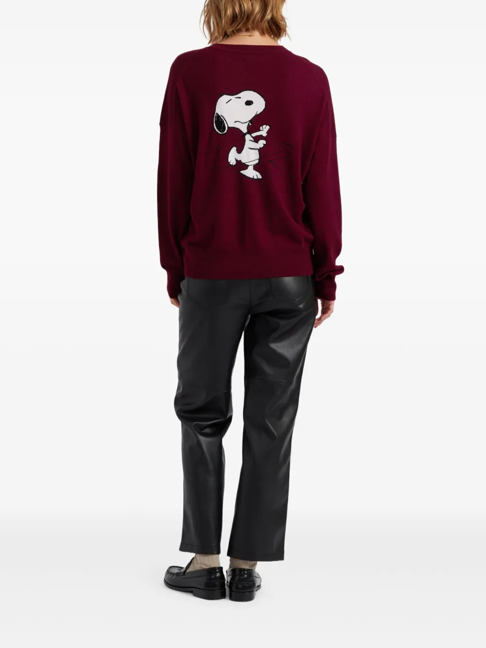 Chinti & Parker Dancing Snoopy Sweater In Red