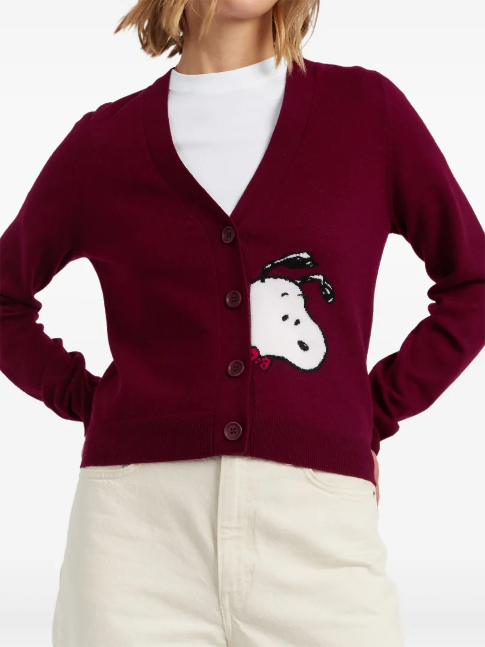 Chinti & Parker Snoopy peekabow vest Rood