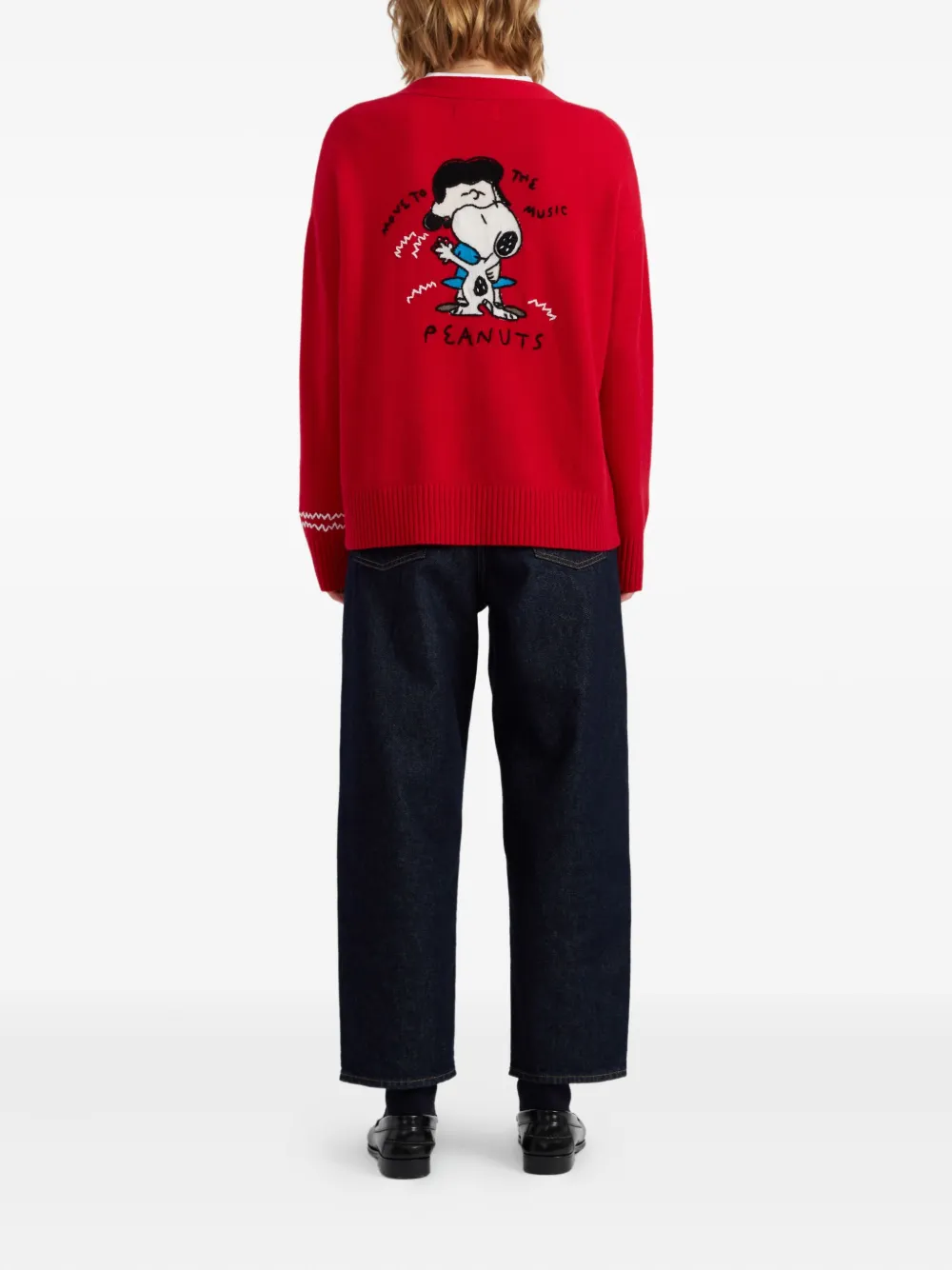 Chinti & Parker Peanuts Dancing カーディガン In Red