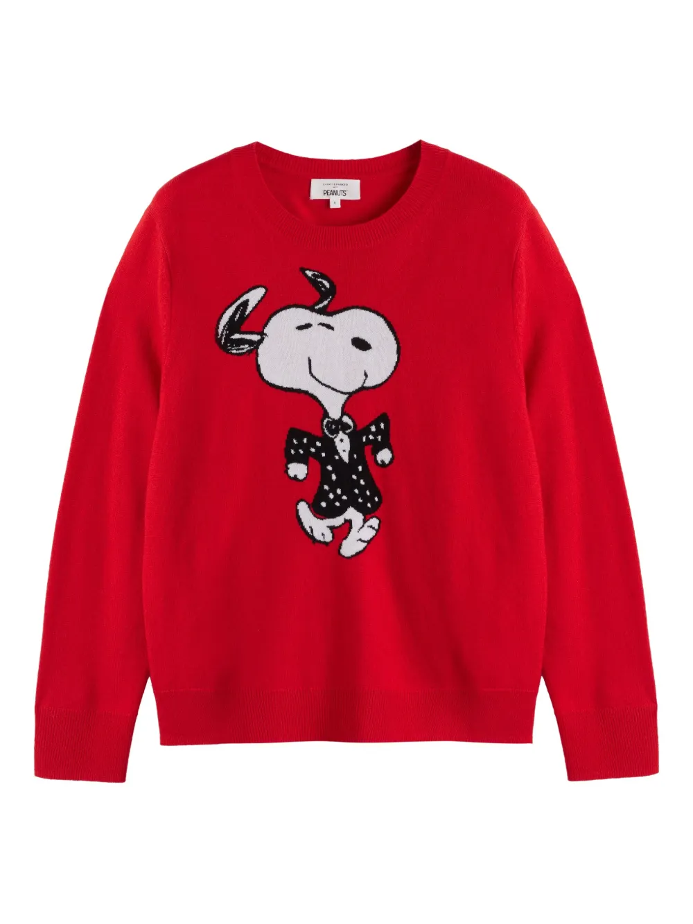Chinti & Parker Dancing Snoopy Sweater In Red