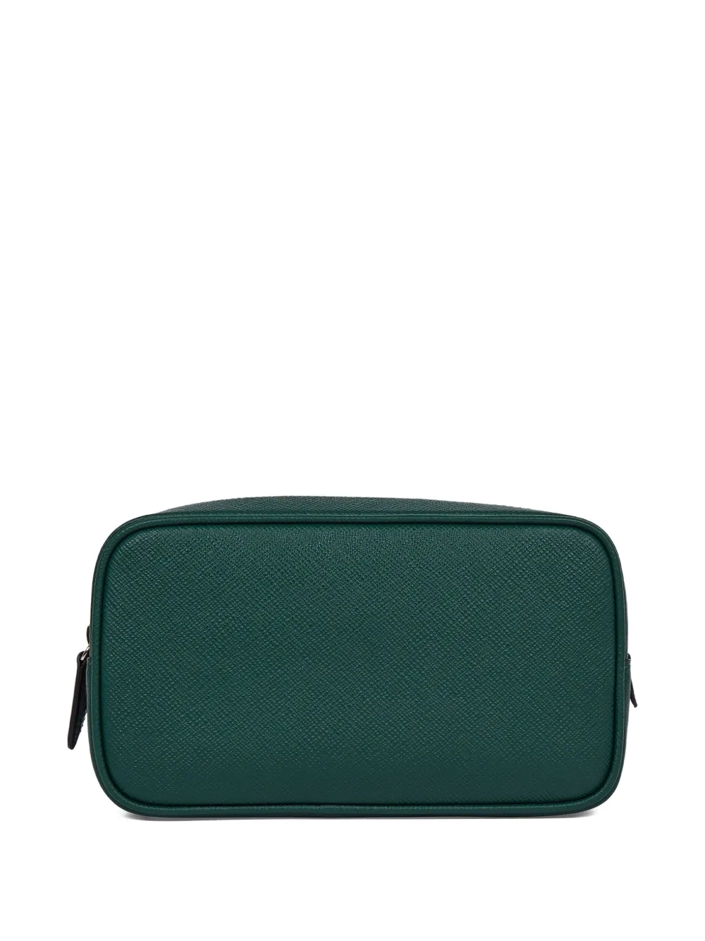 Smythson Panama toilettas met dubbele rits - Groen