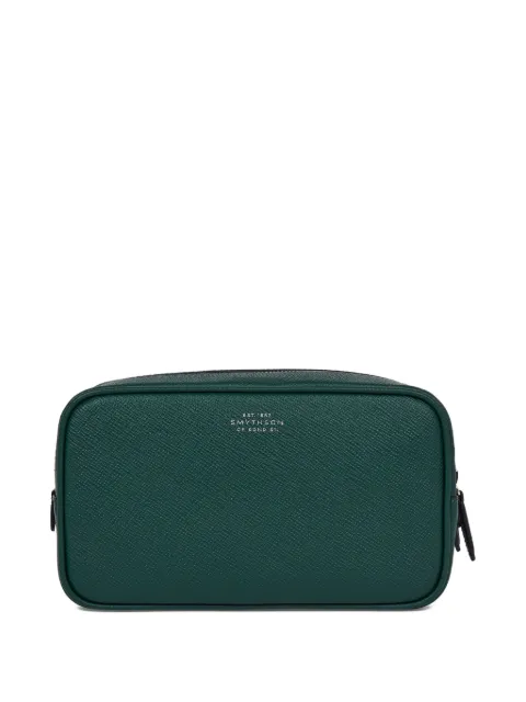 Smythson double-zip panama wash bag