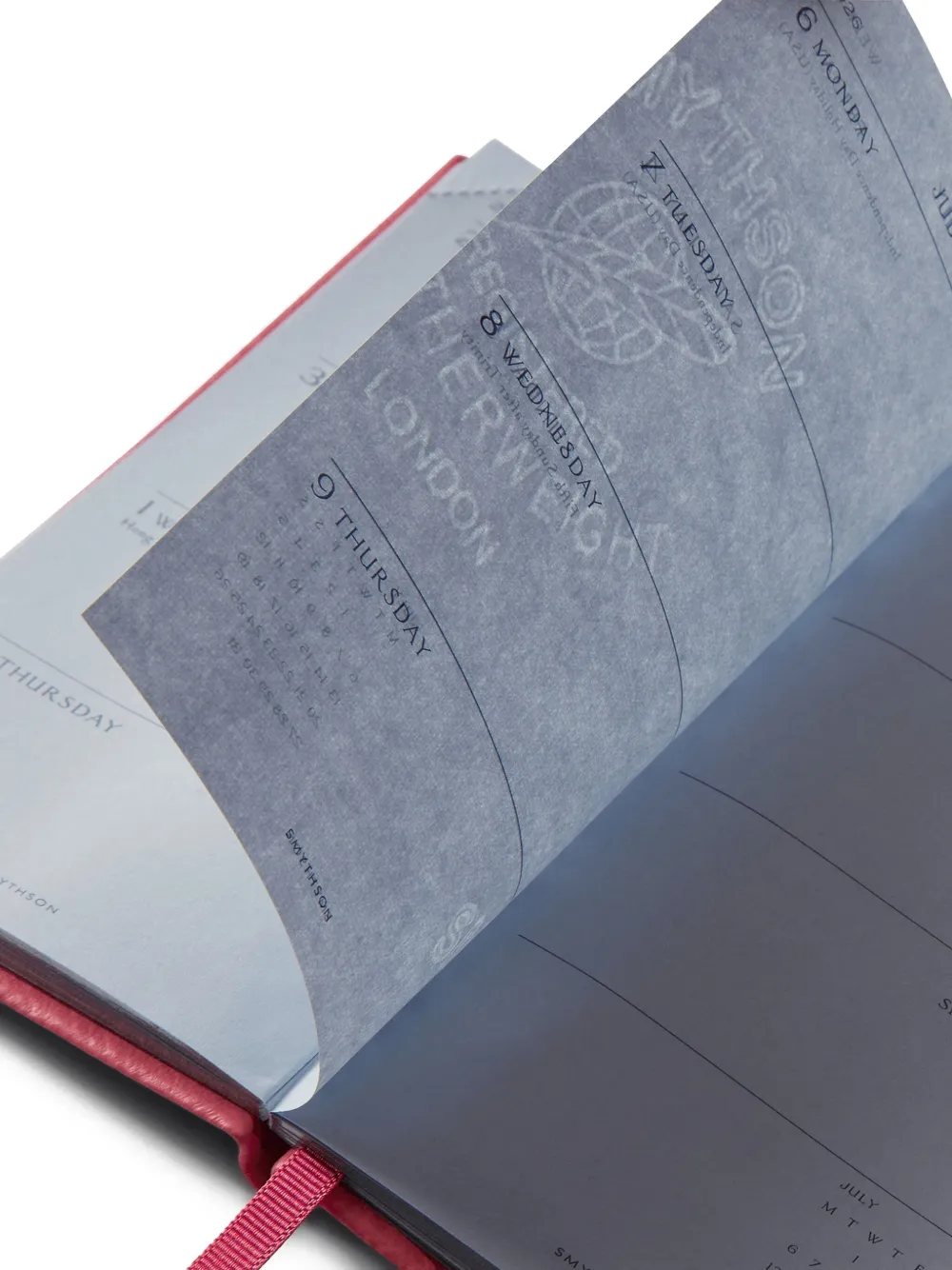 Smythson 2026 Panama Weekly Diary In Red