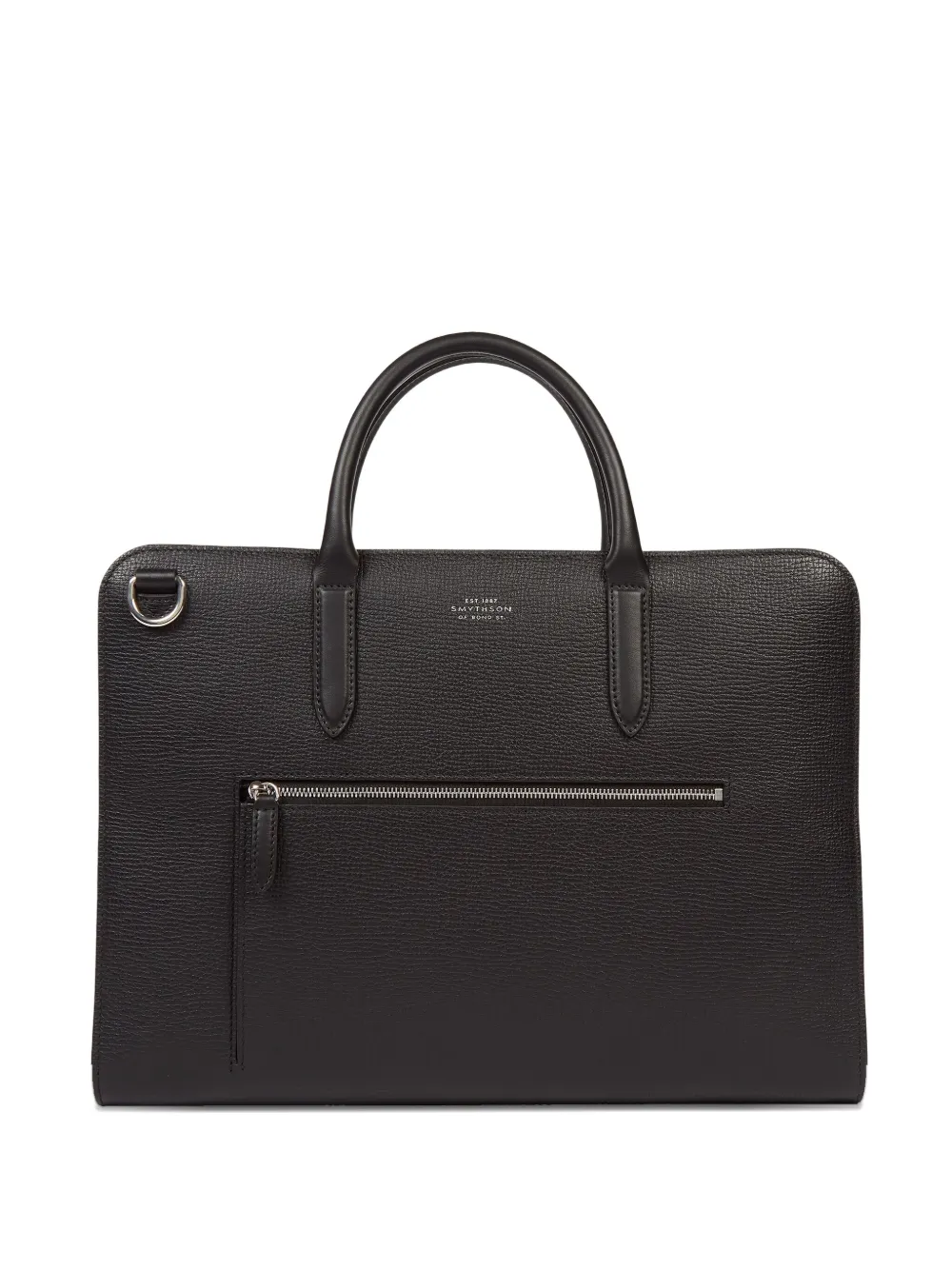 Smythson Ultra Slim Zip Briefcase In Black