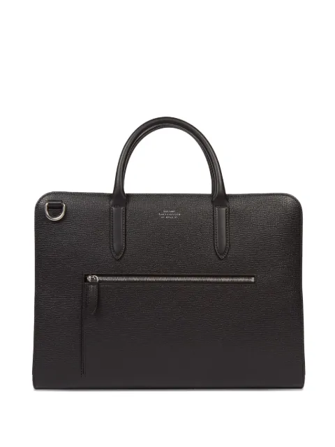 Smythson Ultra Slim zip briefcase