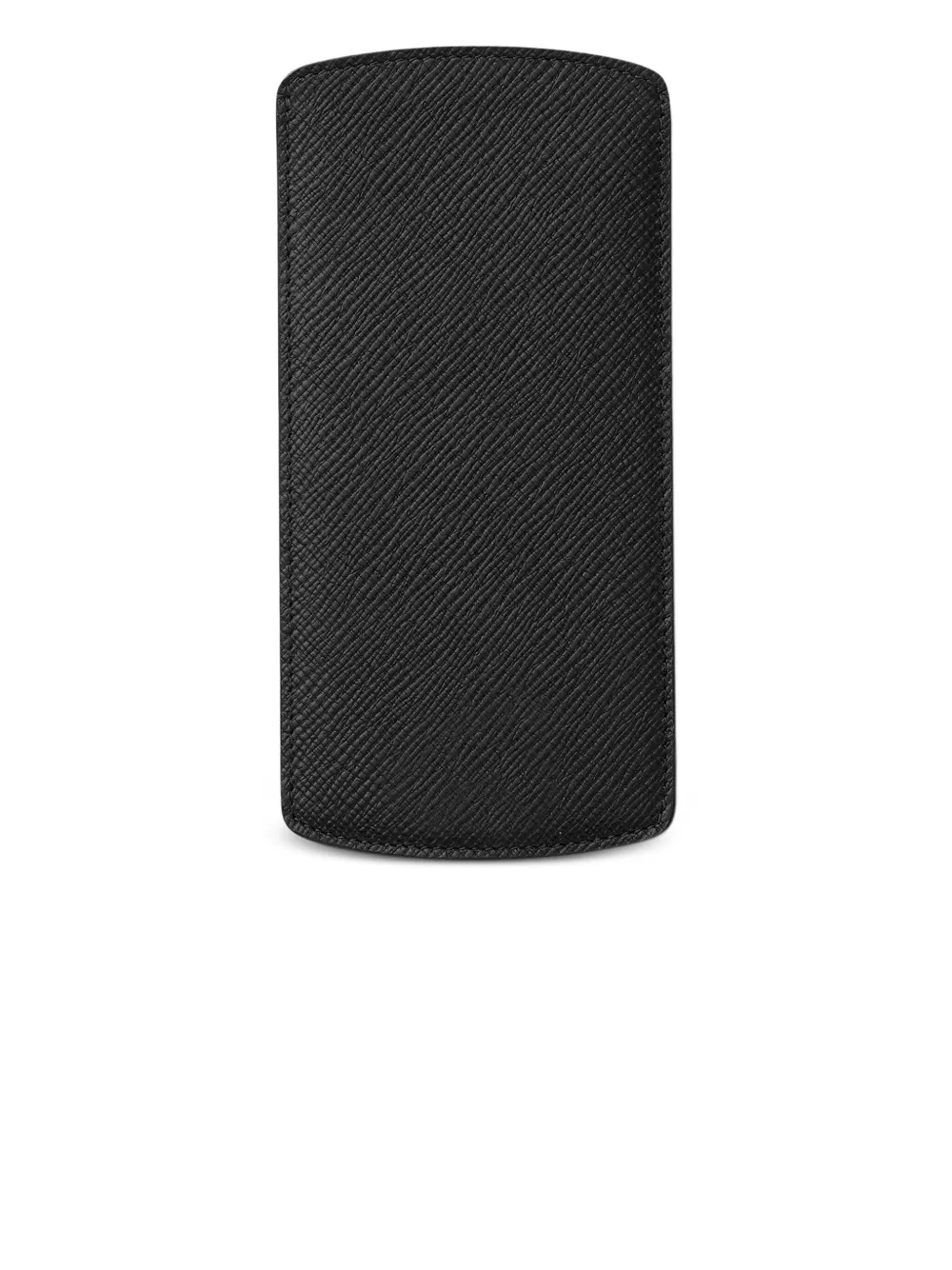 Smythson Panama Leather Glasses Case In Black