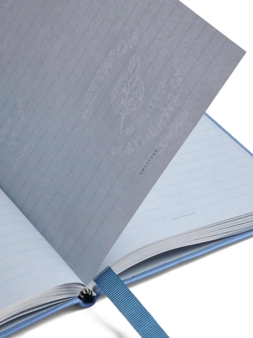 Smythson Soho Panama Notebook In Blue