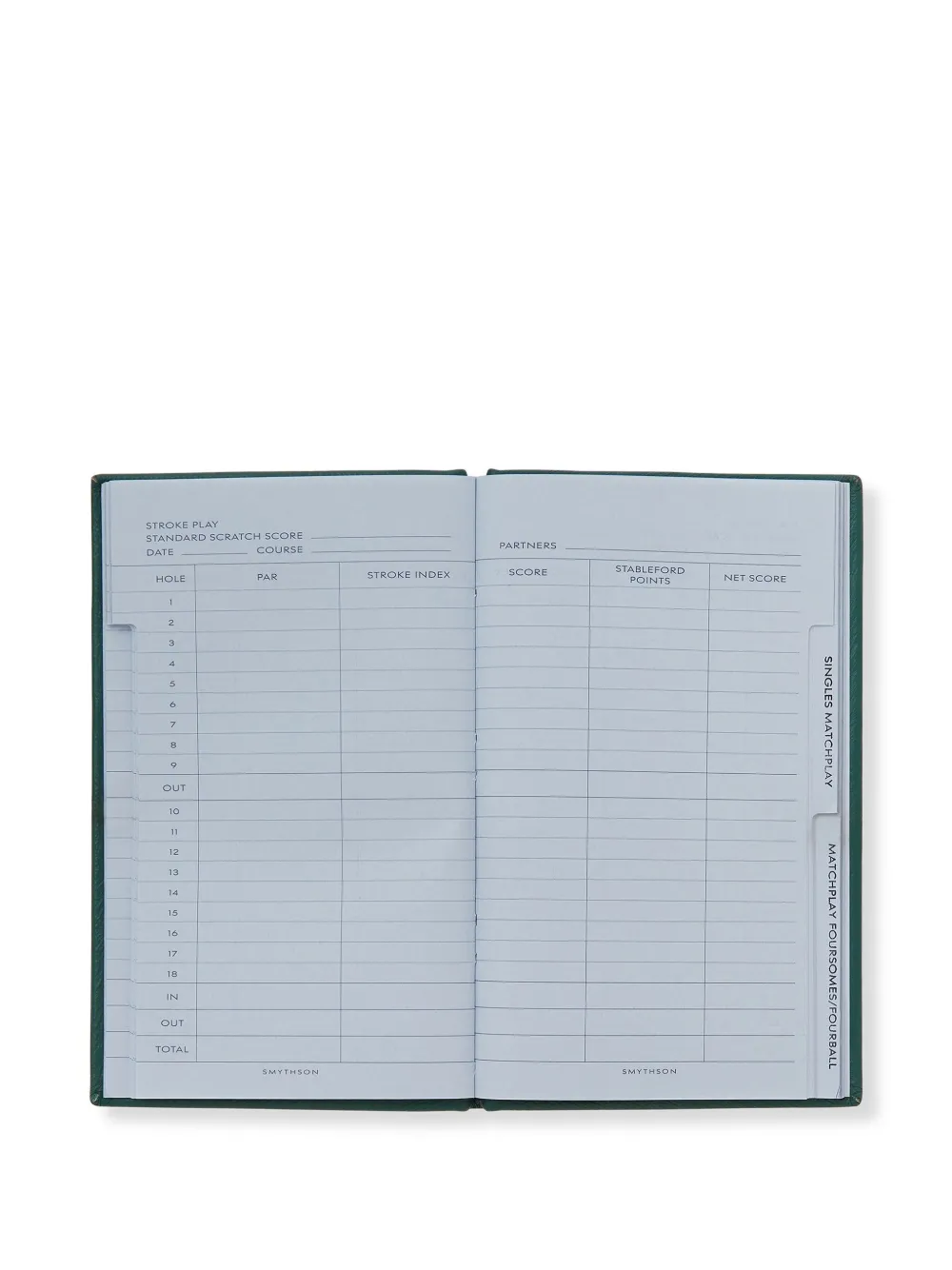 Smythson Golf-notes Notebook (14cm X 9cm) In Green