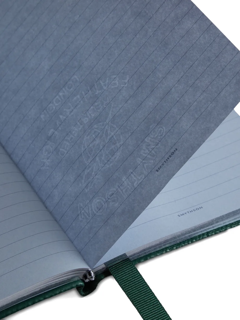 Smythson Chelsea Leather Notebook (16.7cm X 11.2cm) In Green