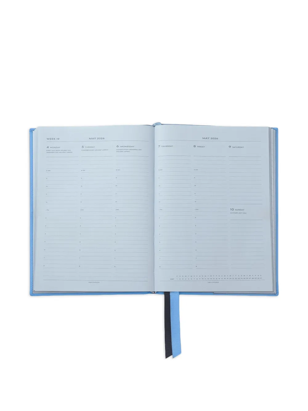 Smythson 2025-2026 Soho Weekly Diary In Blue