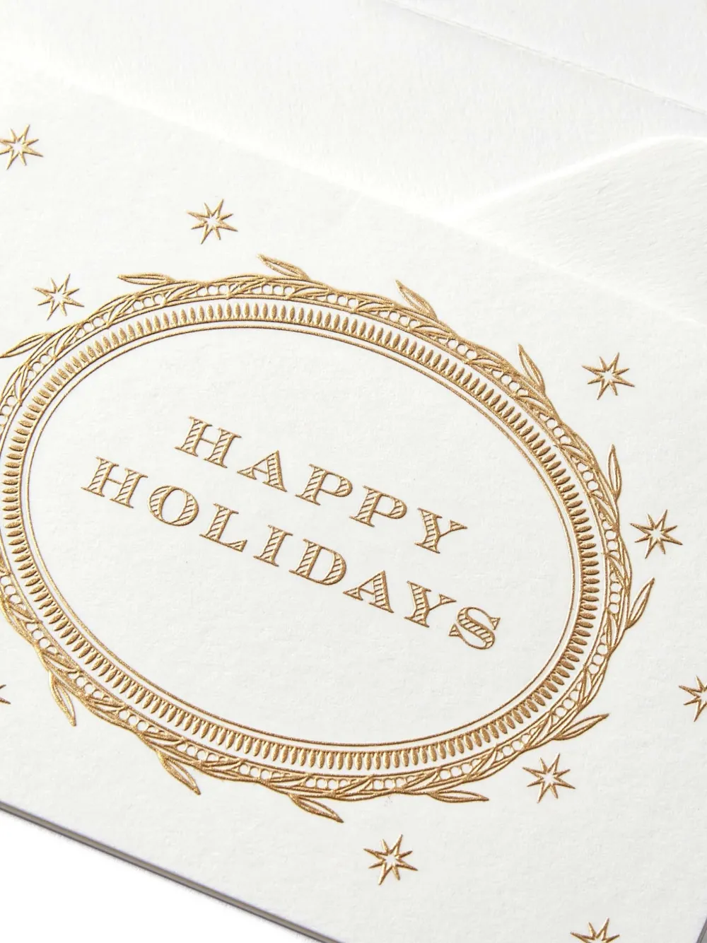 Smythson Happy Holidays Gift Cards In White