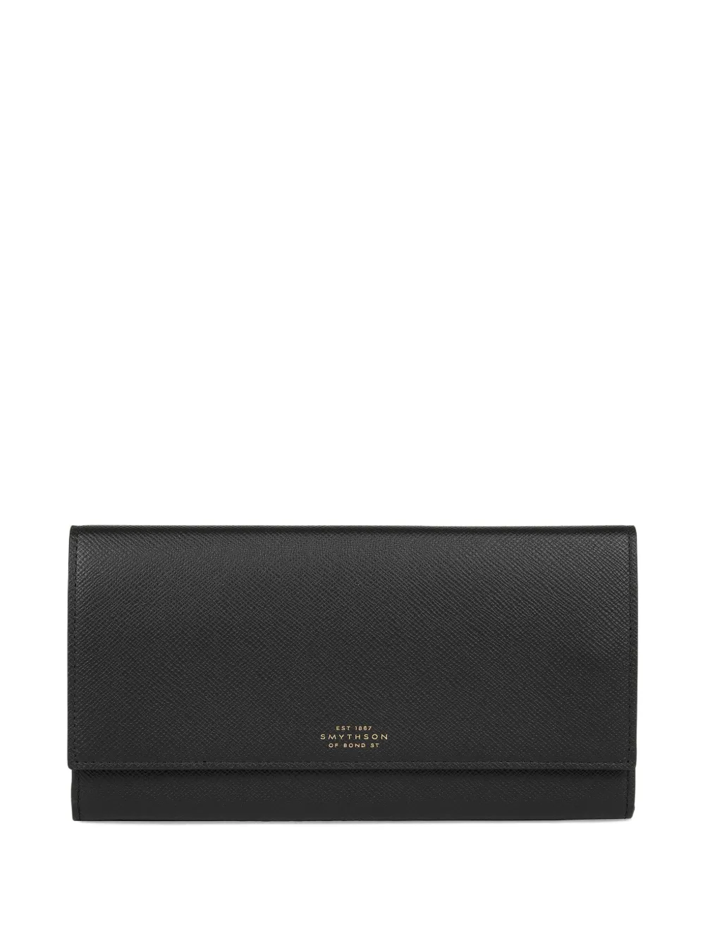 Smythson Marshall Tri-fold Travel Wallet In Black