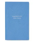 Smythson textured-leather notebook (14cm x 9cm) - Blue