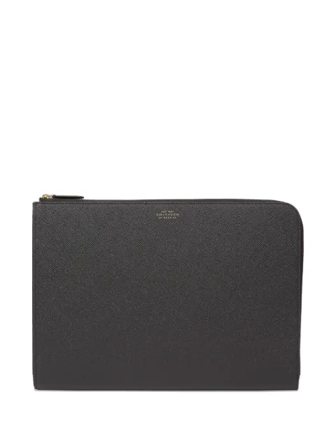 Smythson zip laptop case