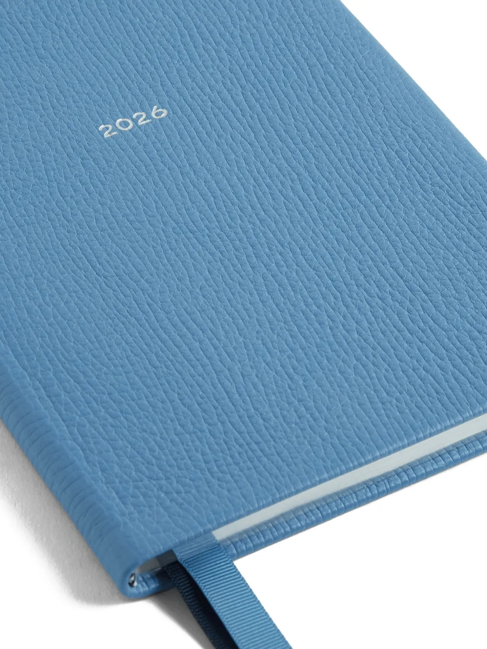 Smythson 2026 Soho Textured Leather Diary (19.6cm X 14cm) In Blue