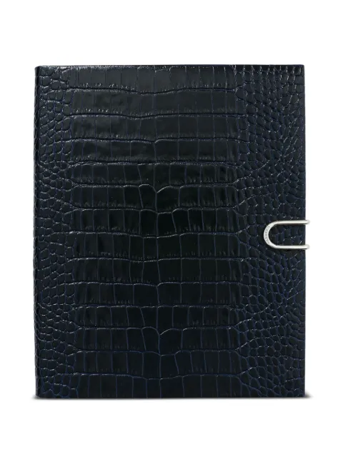 Smythson 포르토벨로 크로커다일 이펙트 슬라이드 클로저 노트