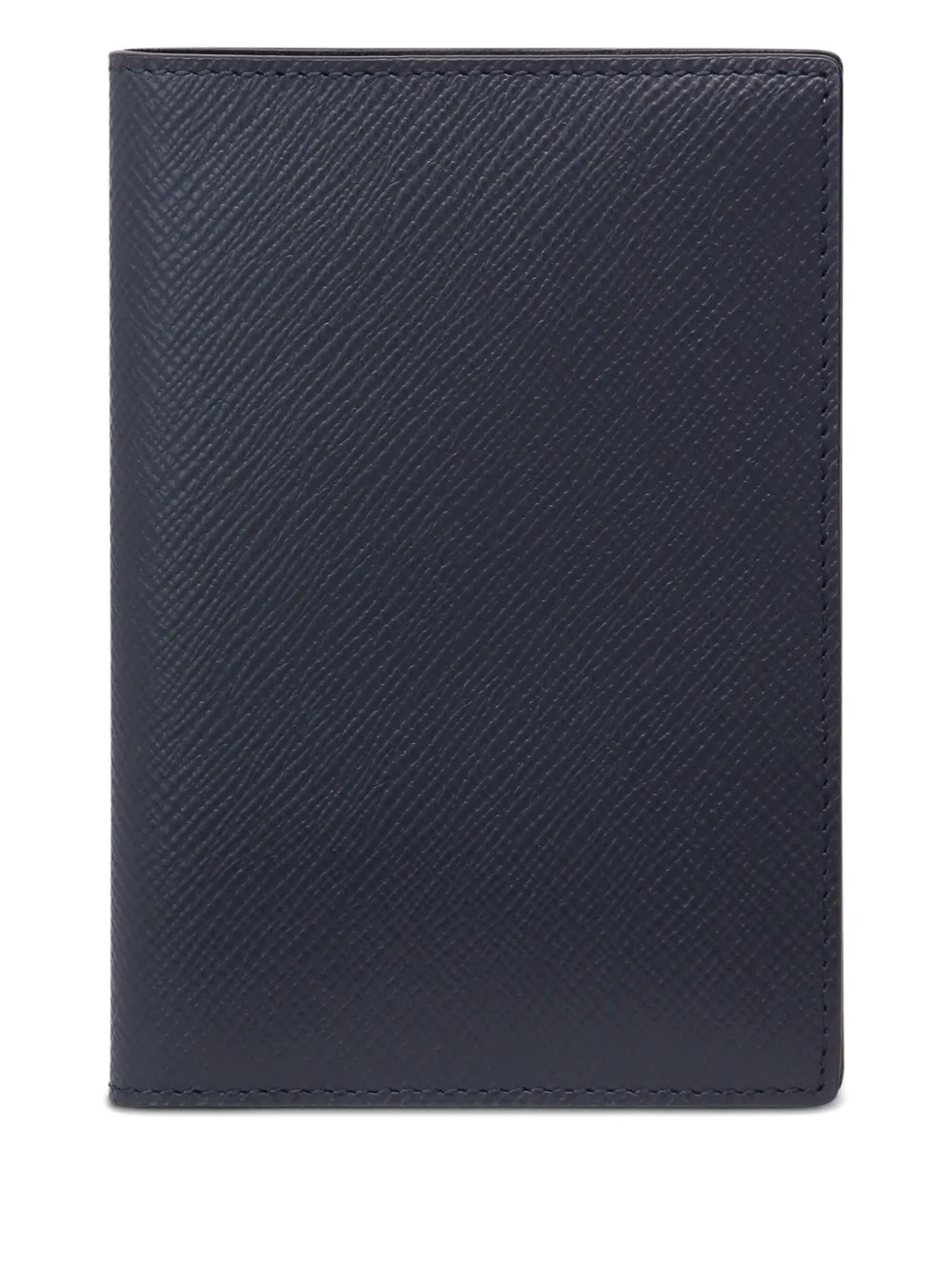 Smythson Panama Leathert Passport Cover In Blue