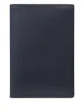 Smythson Panama leathert passport cover - Blue