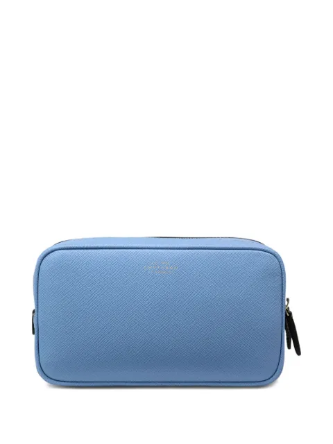 Smythson double zip panama wash bag