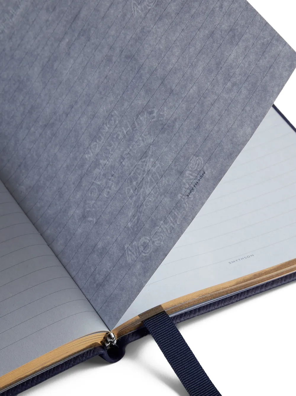 Smythson Leather-cover Notebook (14cm X 9cm) In Blue