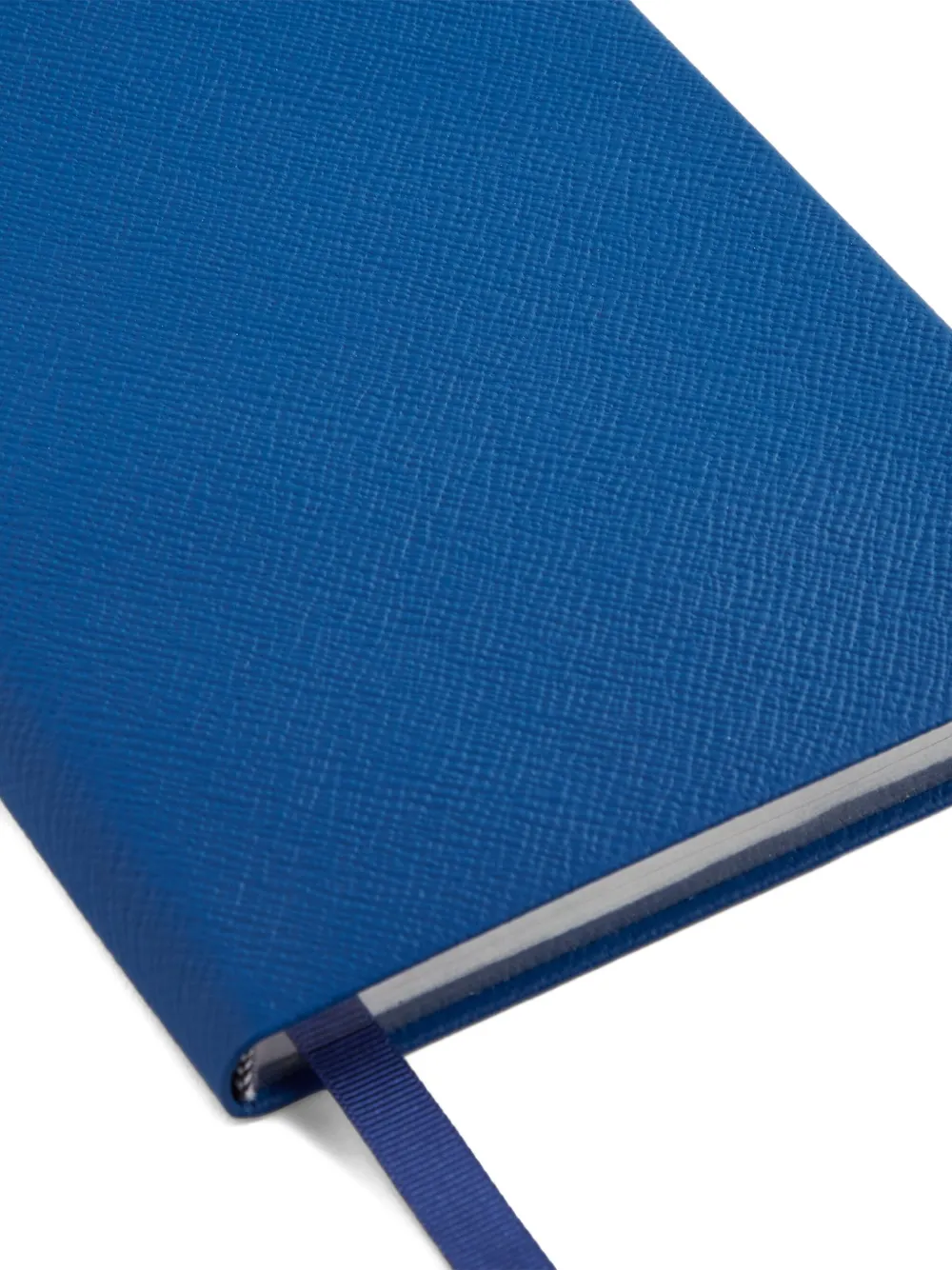 Smythson Soho Leather Notebook (19.6cm X 14cm) In Blue